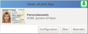 Abbildung 4: Das Kobil ID&nbsp;Token (hier mit Open eCard) funktioniert mit dem CCID-Standard-Treiber.