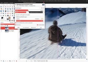 Abbildung 4: Beim Betrachter sorgt der Mitzieheffekt für mehr Dynamik im Bild. Ausschlaggebend hierfür sind die <span class="ui-element">Länge</span> und der <span class="ui-element">Winkel</span>, mit dem Sie die Pixel im Bild verwischen.