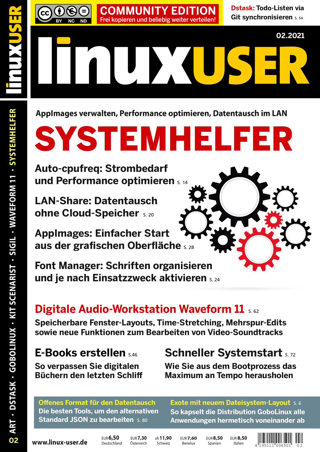 Heftcover LinuxUser Community Edition 02/2021