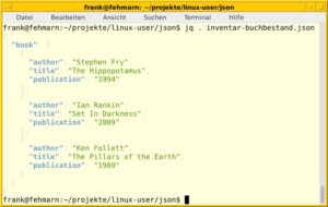 Abbildung 1: Das Tool Jq färbt die JSON-Ausgabe bunt und somit übersichtlich ein.
