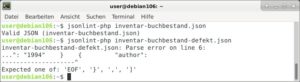 Abbildung 2: Fehler in JSON-Daten lassen sich mit Jsonlint recht einfach ausmachen.