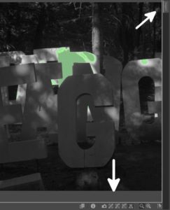 Abbildung 3: ART bietet umfangreiche M&ouml;glichkeiten zur Vorschau problematischer Bilder an, die unter schwierigen Bedingungen entstanden. In diesem Beispiel hebt <span class="ui-element">Inspect</span> Pixel hervor, bei denen Clipping auftritt.
