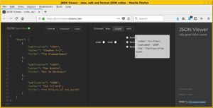 Abbildung 6: Abb. 6: Der webbasierte JsonViewer zeigt die Verknüpfung der Daten als Graph an.