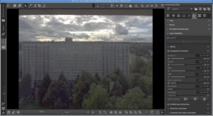 Abbildung 7: Die automatischen Perspektivkorrekturen &uuml;bernimmt ART von Darktable. Automatische Korrekturen erm&ouml;glichen die drei Buttons unter den Schiebereglern.