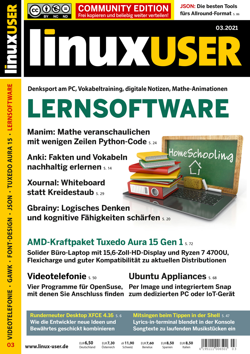 Heftcover LinuxUser Community Edition 03/2021