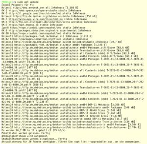 Abbildung 1: Bei der Installation und dem Update von Paketen l&auml;dt der Paketmanager immer auch Metadaten herunter &ndash; bei Fedora und Debian besonders viele, was die Paketinstallation verz&ouml;gert.