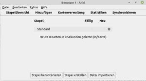 Abbildung 1: Ankis Programmfenster erscheint sehr unspektakulär.