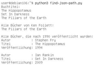 Abbildung 2: Datensätze und -attribute mittels Pfad auswählen.