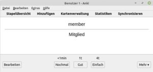 Abbildung 3: Im Programmfenster erscheinen Vorder- und Rückseite jeder Lernkarte.
