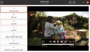 Abbildung 3: Hypnotix streamt TV via IPTV direkt aus dem Internet – oder wie hier das von einer geeigneten Fritzbox aufbereitete DVB-C-Signal.