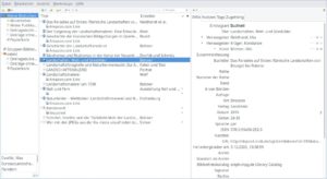 Abbildung 1: Das Hauptfenster von Zotero gliedert sich in drei Spalten.