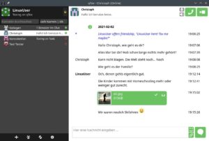 Abbildung 2: Der Aufbau des qTox-Clients unterscheidet sich nicht gro&szlig; von dem anderer Messenger. Den Empfang von Bildern, wie im hier gezeigten Beispiel, muss der Adressat erst akzeptieren.