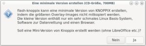 Abbildung 2: Mit <code>flash-knoppix</code> erzeugen Sie eine Knoppix-Mini-Version.