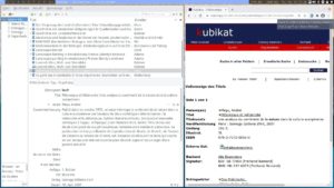 Abbildung 3: Beim Überprüfen von Importen ordnen Sie das Browser-Fenster und Zotero am besten nebeneinander an.