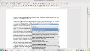 Abbildung 4: Mit der Zotero-Erweiterung für LibreOffice fügen Sie schnell Literaturhinweise in den Text ein.