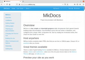 Abbildung 4: Mkdocs bringt ein Standard-Theme auf der Basis von Bootstrap mit, das auch die Entwickler selbst auf der Projekt-Website verwenden.