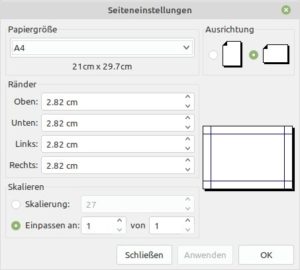 Abbildung 5: Der Einstellungsdialog f&uuml;r den Ausdruck f&auml;llt sehr &uuml;bersichtlich aus.