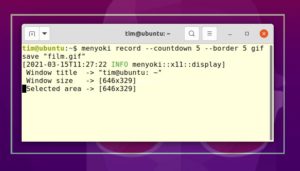 Abbildung 1: Erscheint Ihnen der Markierungsrahmen von Menyoki zu d&uuml;nn, erweitern Sie ihn mit dem Parameter <code>--border 5</code> zum Beispiel auf f&uuml;nf Pixel.