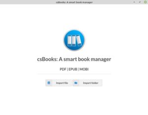 Abbildung 1: Nach dem Start zeigt Csbooks ein weitgehend leeres Programmfenster.
