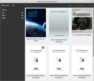 Abbildung 2: Importierte E-Books zeigt Csbooks optional mit Thumbnails der Deckbl&auml;tter an.