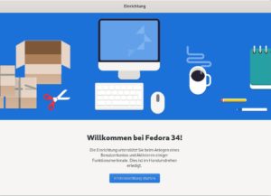 Abbildung 3: Auf die Installation folgt das bereits bekannte erste Einrichten, bei dem Sie unter anderem einen User anlegen, gegebenenfalls Online-Konten freischalten und einiges mehr.
