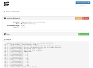 Abbildung 6: Die Yunohost-Firewall m&uuml;ssen Sie anfangs mehrmals neu starten, etwa nach dem Einrichten einer Port-Weiterleitung. Zum Testen l&auml;sst sie sich auch ganz deaktivieren.