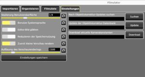 Abbildung 8: Einige, wenige Aspekte von Filmulator lassen sich anpassen.