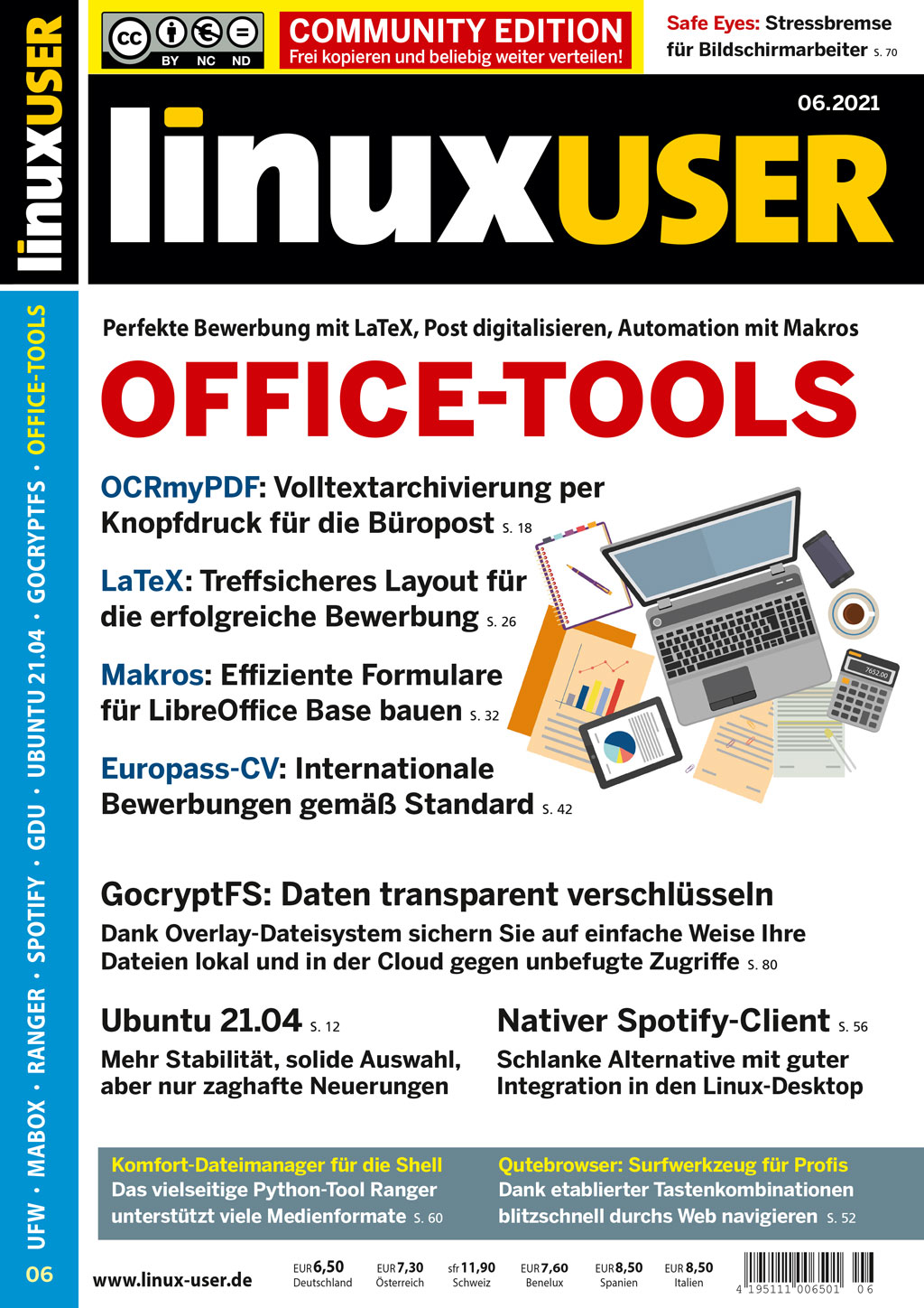 Heftcover LinuxUser Community Edition 06/2021
