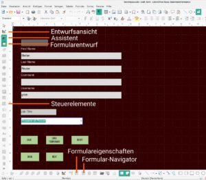 Abbildung 7: Dieses Formular speichert die Daten in der Mitarbeitertabelle <span class="ui-element">Staff</span> ab.