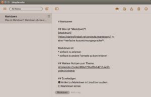 Abbildung 1: Simplenote macht seinem Namen alle Ehre: minimalistisch im Erscheinungsbild und einfach in der Bedienung der umfangreichen Funktionen.