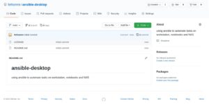 Abbildung 2: Wir haben unser Repository f&uuml;r diesen Test <span class="ui-element">ansible-desktop</span> genannt. Falls Ihr Projekt &ouml;ffentlich ist, sollten Sie es im README n&auml;her beschreiben.