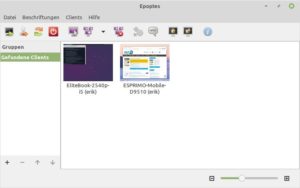 Abbildung 2: Aktive Clients im Intranet findet der Epoptes-Master automatisch.