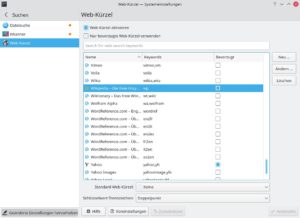 Abbildung 6: Im Men&uuml;punkt <span class="ui-element">Webk&uuml;rzel</span> der Systemeinstellungen aktivieren Sie alle Webk&uuml;rzel, die Sie verwenden m&ouml;chten, oder definieren eigene.