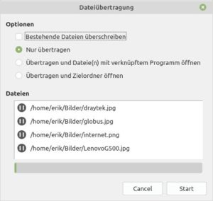 Abbildung 8: Mithilfe der Datei&uuml;bertragungsfunktion transferieren Sie Daten simultan auf alle Clients.