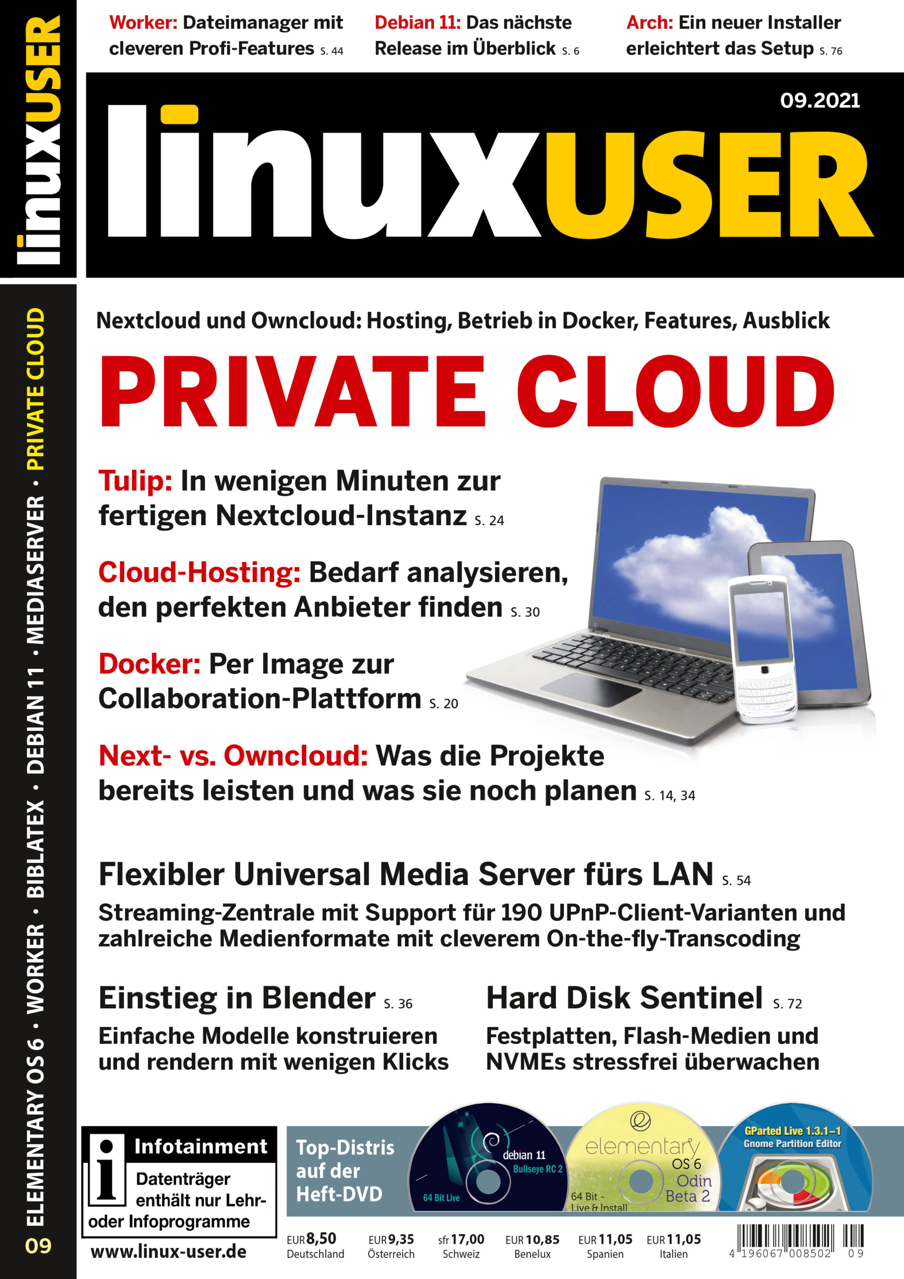 Heftcover LinuxUser 09/2021