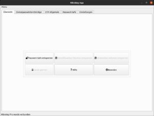 Abbildung 2: Die Nitrokey App ist einfach und übersichtlich gehalten. Hier nehmen Sie Grundeinstellungen vor, erzeugen Einmalpasswörter und speichern Zugangsdaten ab. Nutzen Sie den Nitrokey Storage 2 greifen Sie hier zusätzlich auf die verschlüsselten Dateien und die versteckten Laufwerke zu.