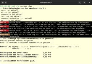 Abbildung 2: Sollte ein Mirror ausfallen, weicht Pacman 6.0 nun auf einen alternativen Server aus.