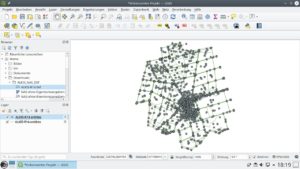 Abbildung 2: OpenSuse Leap 15.3 beinhaltet selbst exotische Software wie das Geoinformationssystem Qgis.