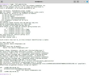 Abbildung 4: Einen neuen Schl&uuml;ssel erstellen Sie entweder direkt auf der OpenPGP-Smartcard oder wie in der Abbildung lokal auf Ihrem Computer und verschieben ihn anschlie&szlig;end auf die Karte.