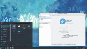 Abbildung 5: Fedora&nbsp;34 liefert seit April seinen KDE-Spin mit Wayland als Standard-Sitzung aus. X11&nbsp;steht weiterhin als Alternative bereit.