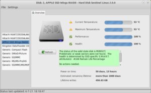 Abbildung 2: Bei modernen SSD-Laufwerken prüft das Tool, wie viele Schreibzyklen die Medien noch voraussichtlich vertragen.