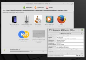 Abbildung 2: Die im LAN gefundenen Streaming-Clients listet UMS im Abschnitt <span class="ui-element">Status</span> auf. Die Konfiguration der Clients lässt sich auch manuell anpassen.