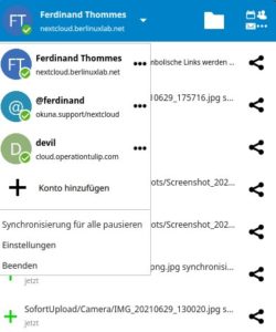 Abbildung 4: Verwenden Sie bereits einen Desktop-Client, lässt sich Operation Tulip dort einbinden, sodass Sie alle Nextcloud-Instanzen zentral im Blick behalten.