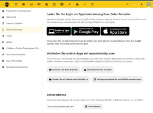 Abbildung 5: Operation Tulip unterstützt die bei Nextcloud gut gepflegten Clients für den Desktop sowie für Android und iOS.