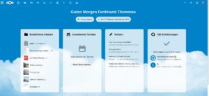 Abbildung 7: Mit Nextcloud Hub kam auch ein neues Dashboard, das dem Web-Interface vorgeschaltet ist.