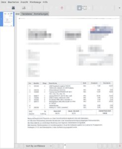 Abbildung 8: Die recht komplexe Software Gscan2pdf erzeugt schon in den Standardeinstellungen PDFs mit per OCR erkanntem Text f&uuml;r eine Schlagwortsuche.