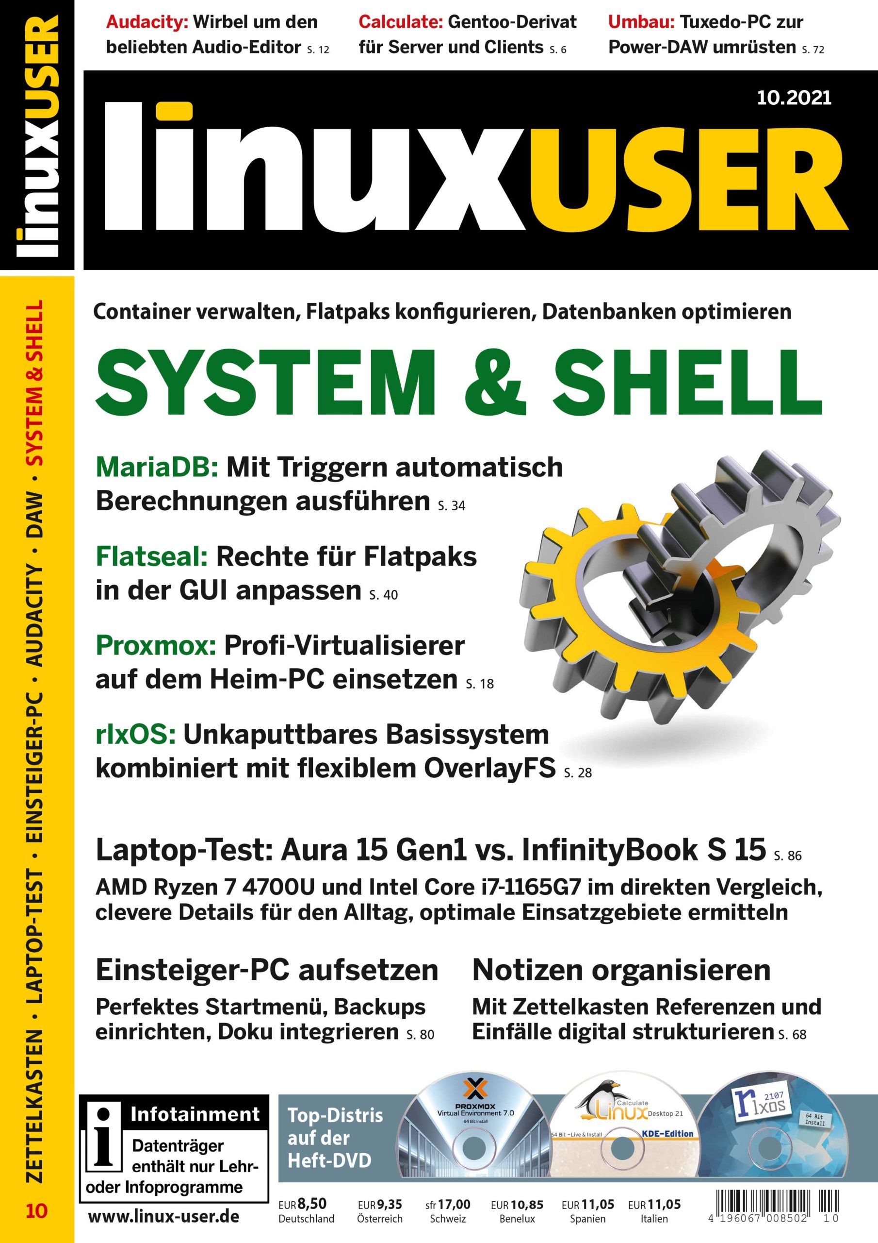 Heftcover LinuxUser 10/2021
