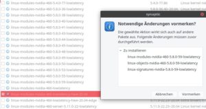 Abbildung 2: Die Versionsnummer 460 des Nvidia-Treibers muss wie hier im Beispiel zur installierten Version des Low-Latency-Kernels passen.