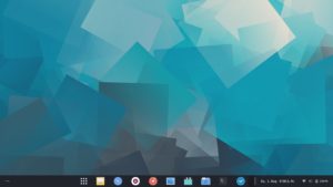 Abbildung 4: Der Desktop wirkt modern und aufger&auml;umt. Am unteren Rand ist die Erweiterung <span class="ui-element">Dash to Panel</span> zu sehen.