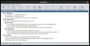 Abbildung 4: Auf einem virtuellen Schreibtisch gliedern Sie Ihre Publikationsprojekte und ordnen den Gliederungsebenen die passenden Zettel zu.